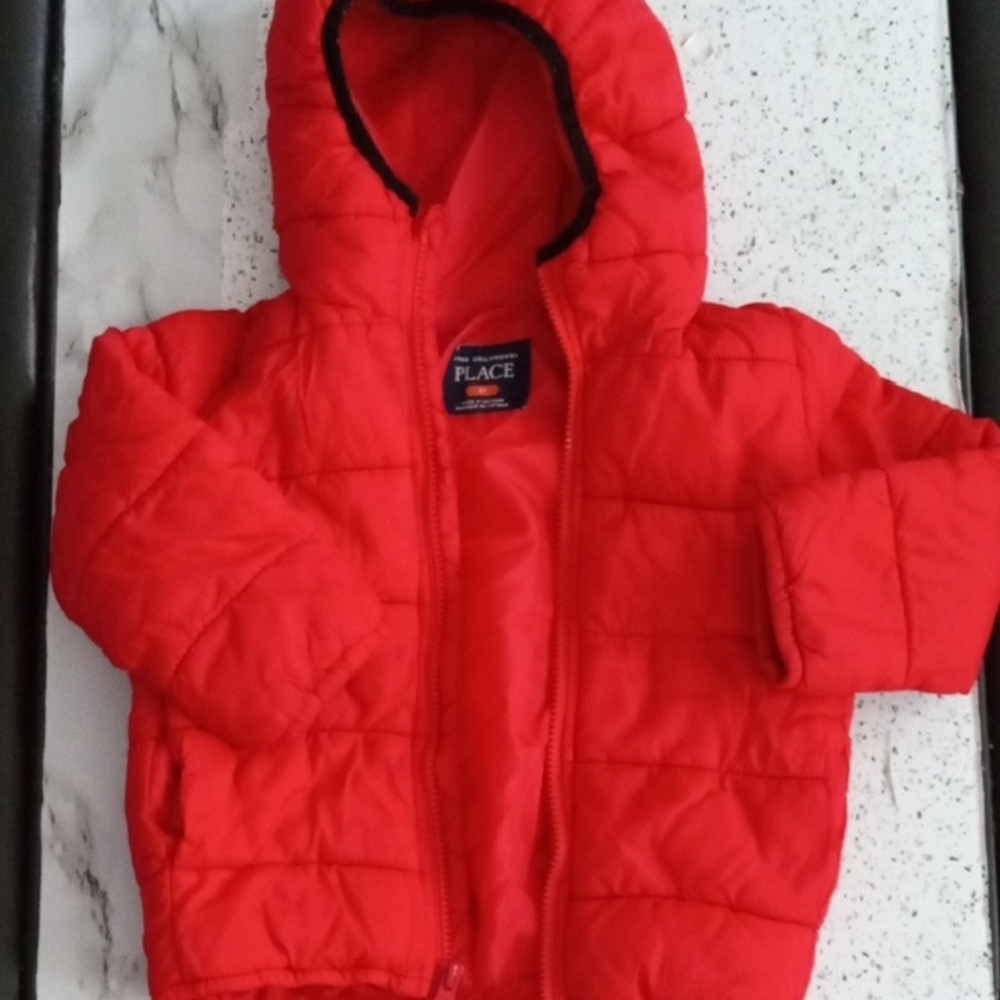 Unisex Children's Place Vibrant Red Hooded Jacket